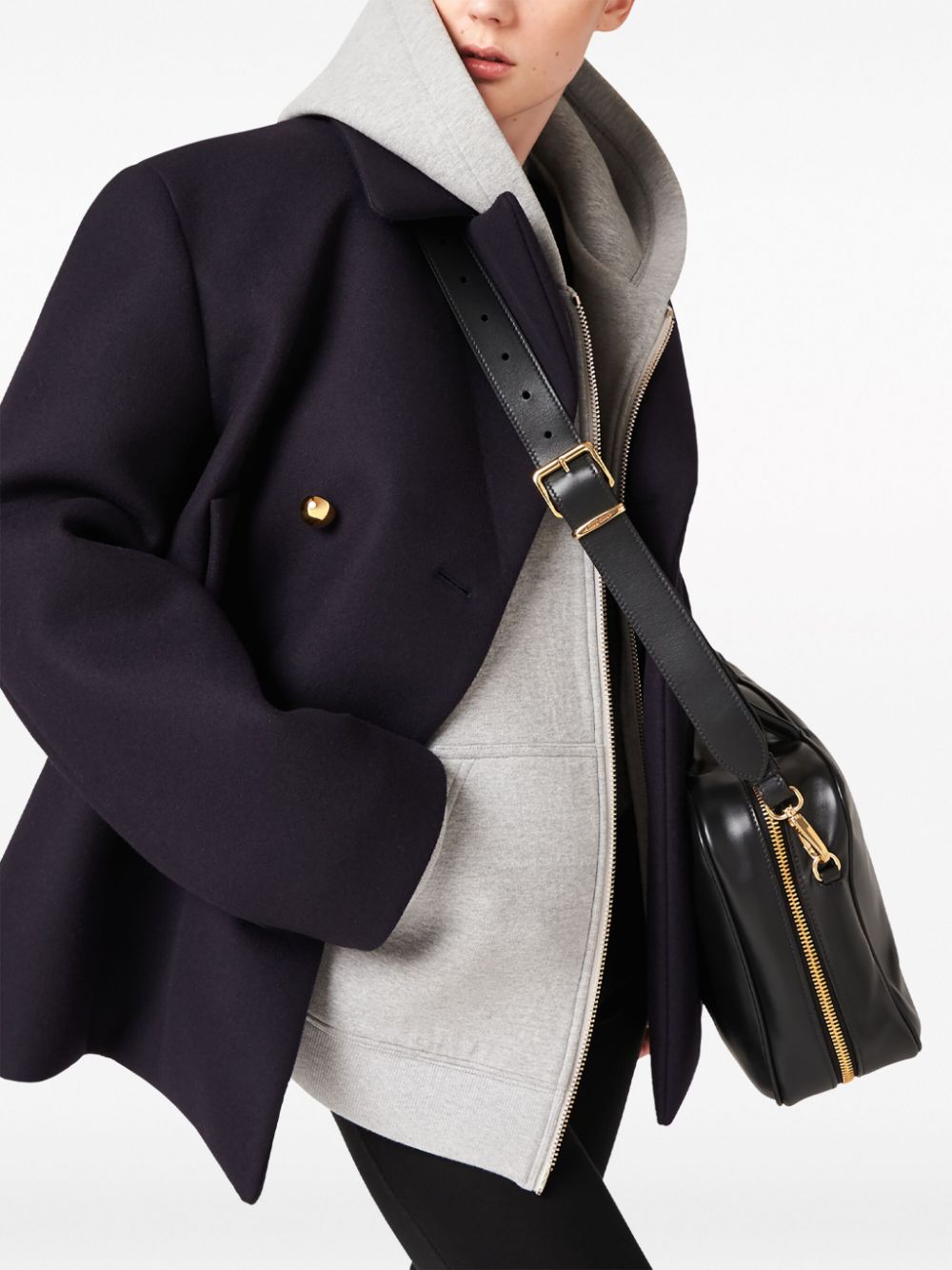 Double-Breasted Peacoat Jacket