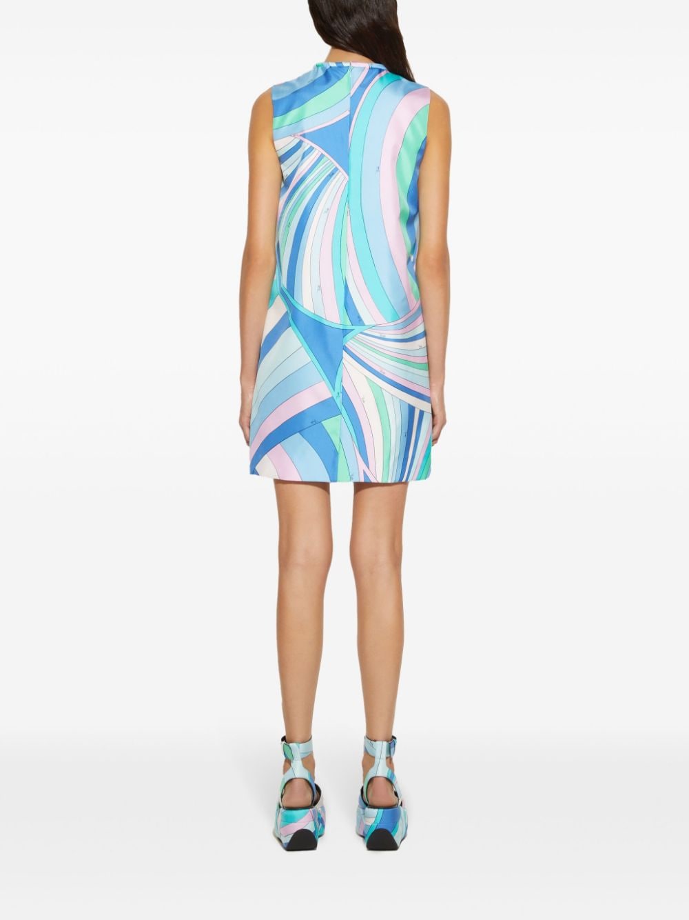 Iride-Print Shift Minidress