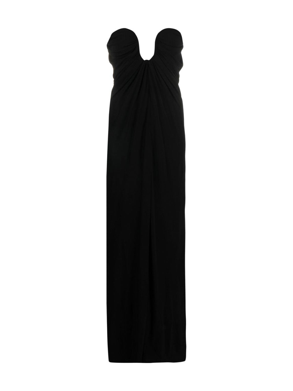 Draped Silk-Crepe Gown