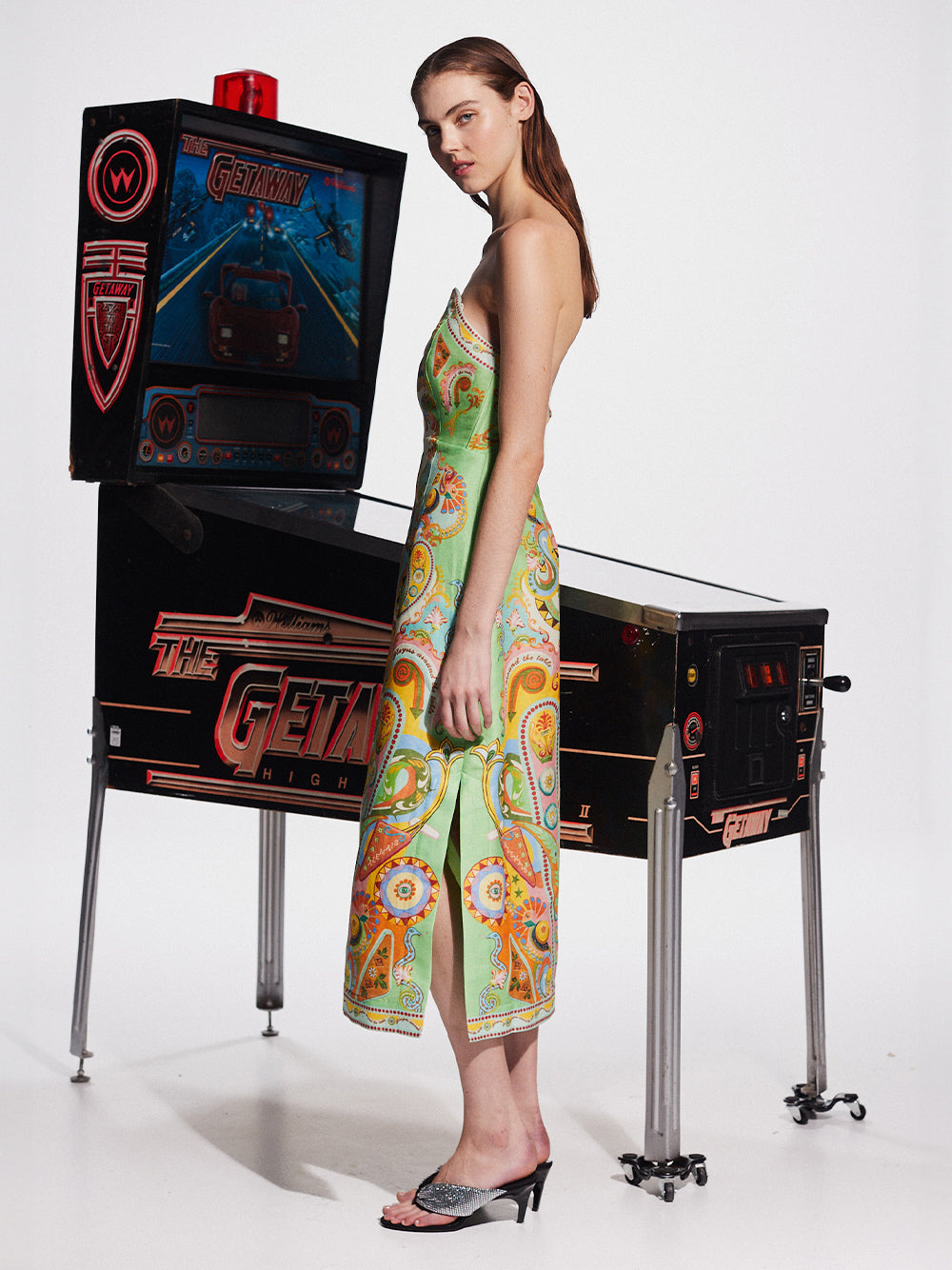 Pinball Strapless Midi Dress