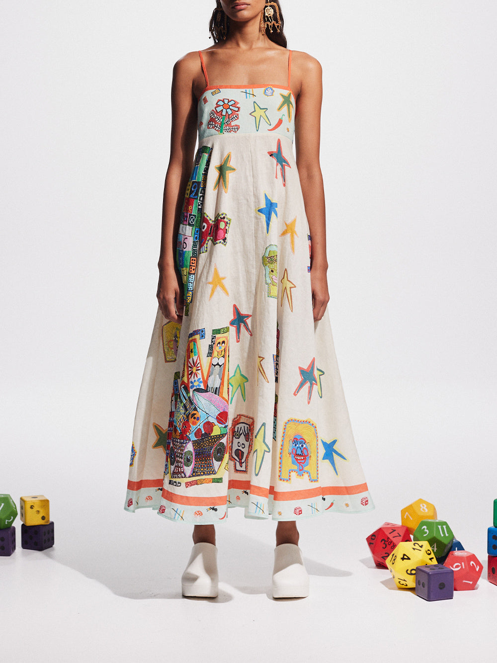 Pinball Strapless Midi Dress