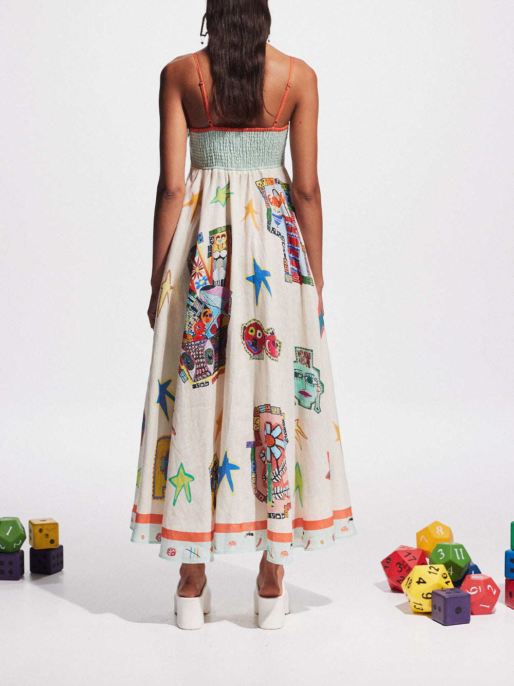 Pinball Strapless Midi Dress