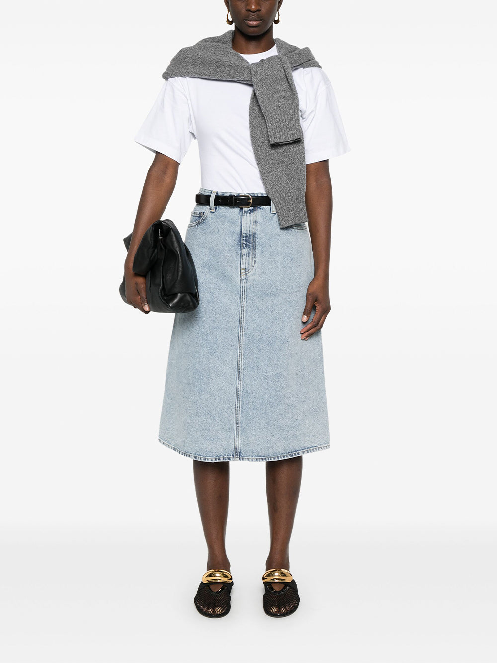 Denim Midi Skirt