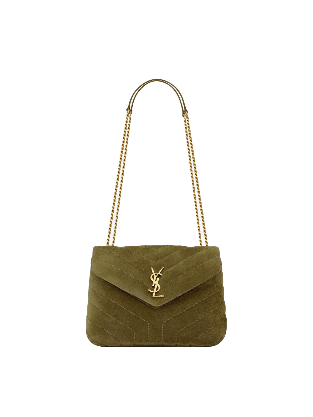 Saint Laurent Loulou Small Chain Bag in Green