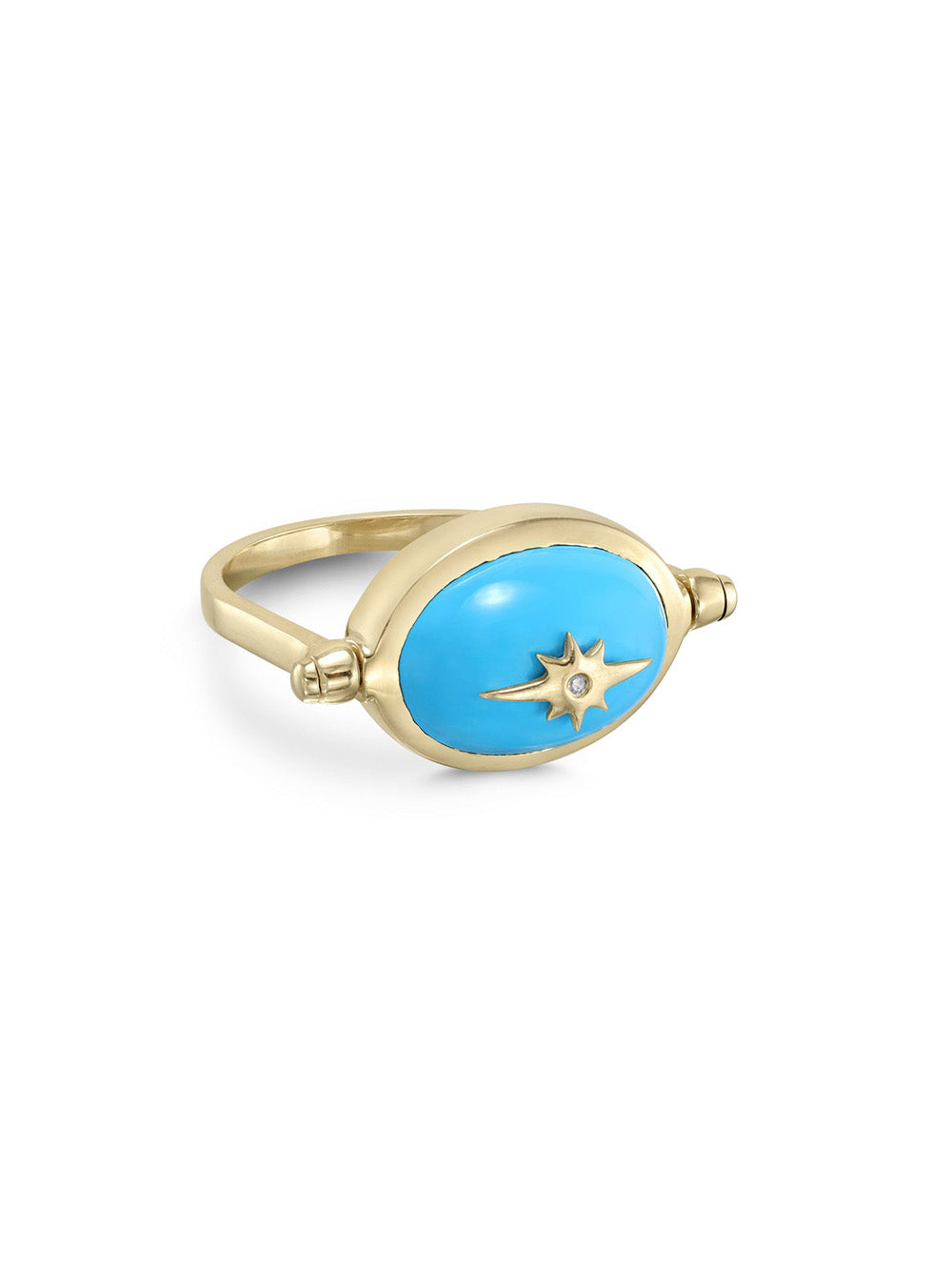 Spinning Turquoise Star Ring