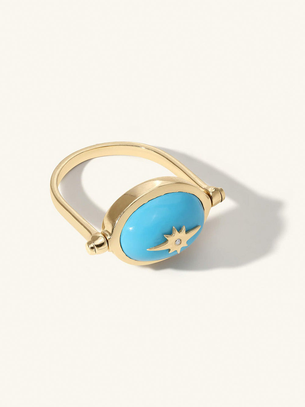 Spinning Turquoise Star Ring