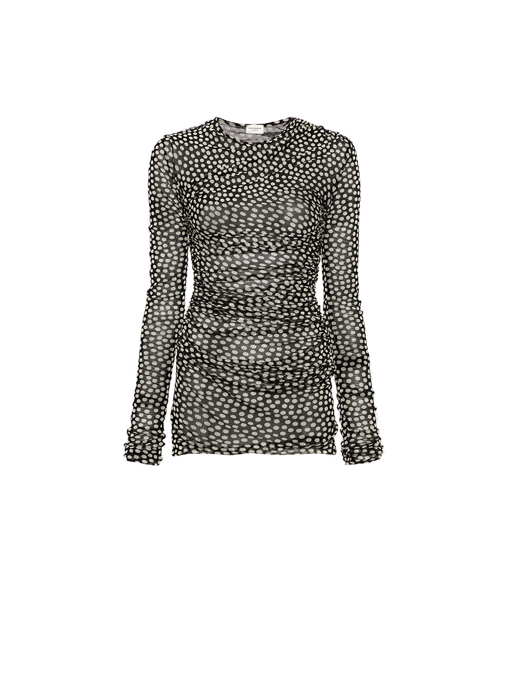 Saint Laurent | Ruched Long Sleeve Mini Dress - Kirna Zabête