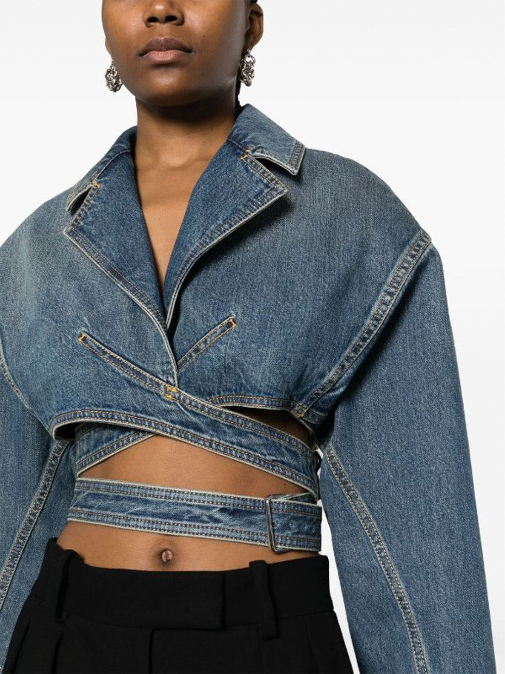 Denim Crossover Jacket