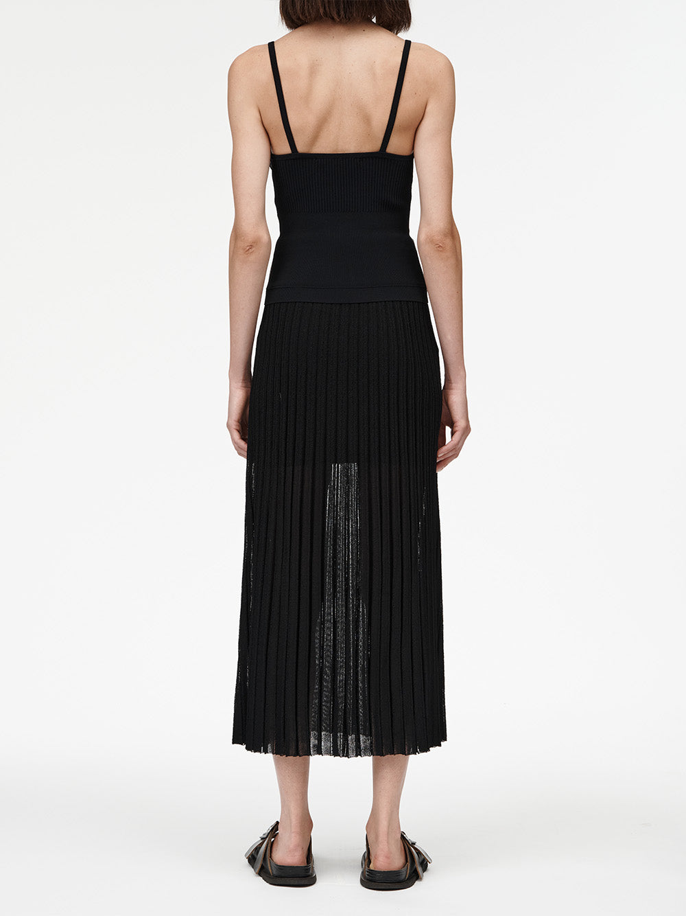 Sheer Pleated Skirt