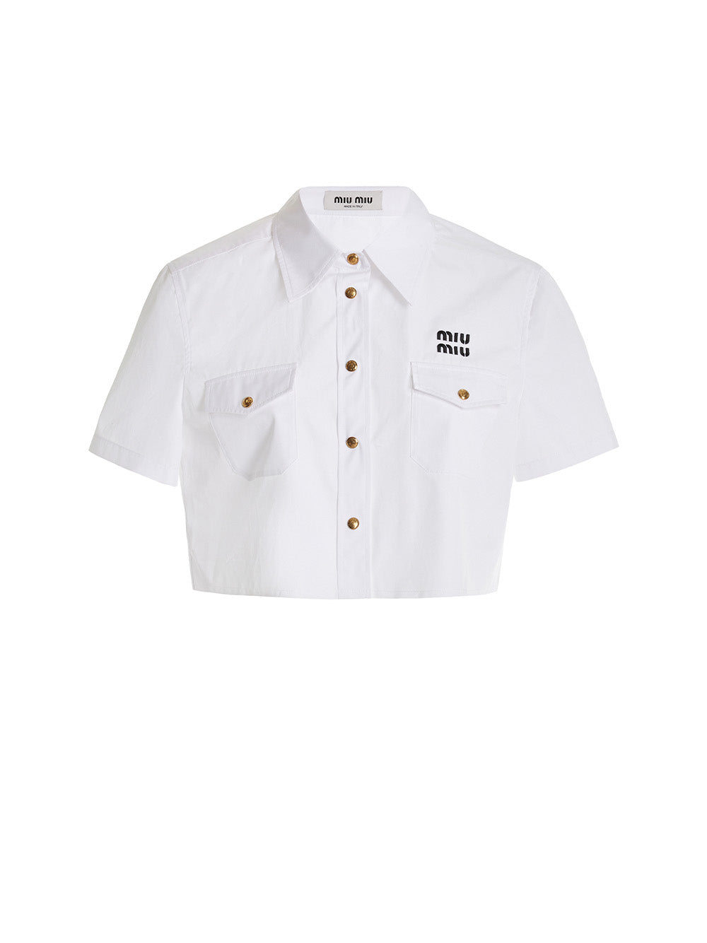 Cropped Cotton-Poplin Shirt