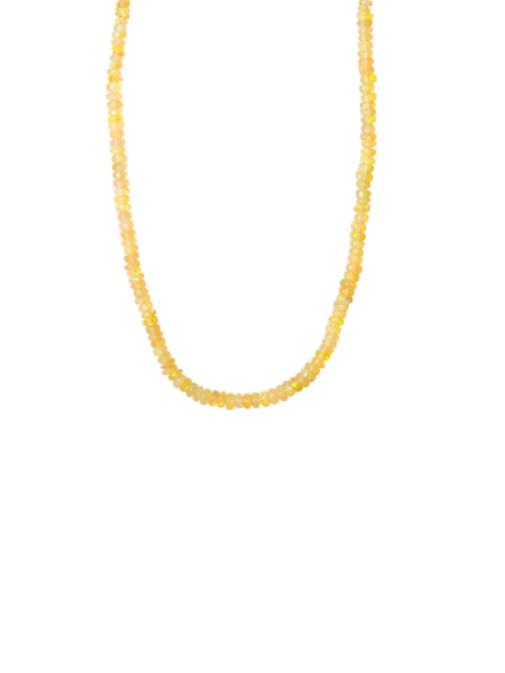 Ethiopian Yellow Opal Beaded Necklace