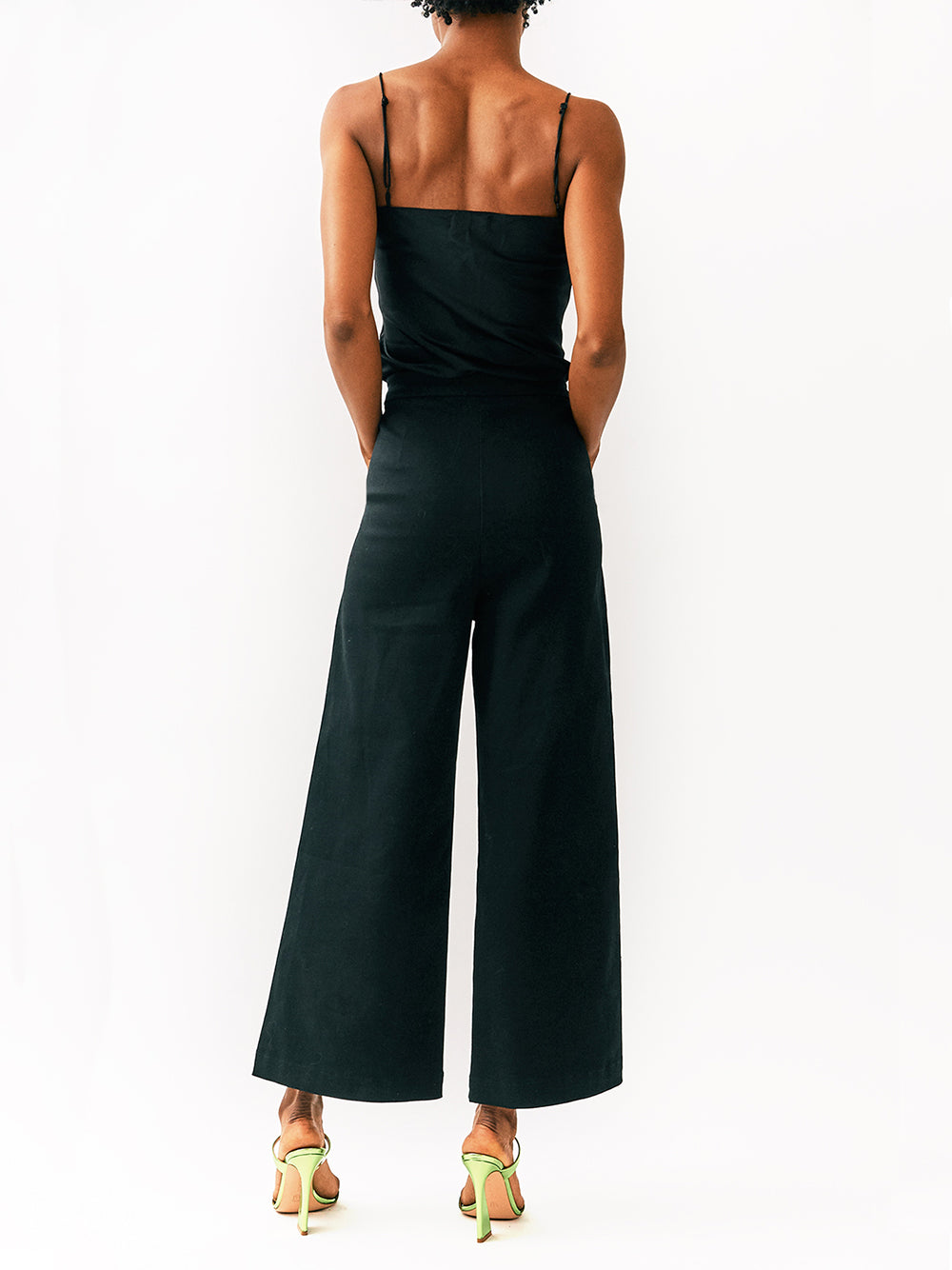 Cotton Drill Wide Leg Trousers